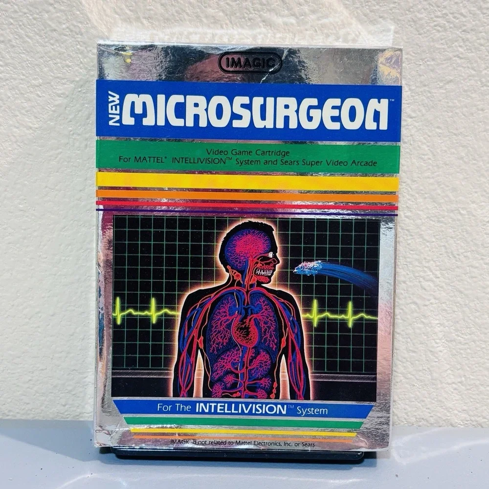 Vintage Intellivision Imagic Microsurgeon Very Rare New In Original Seal